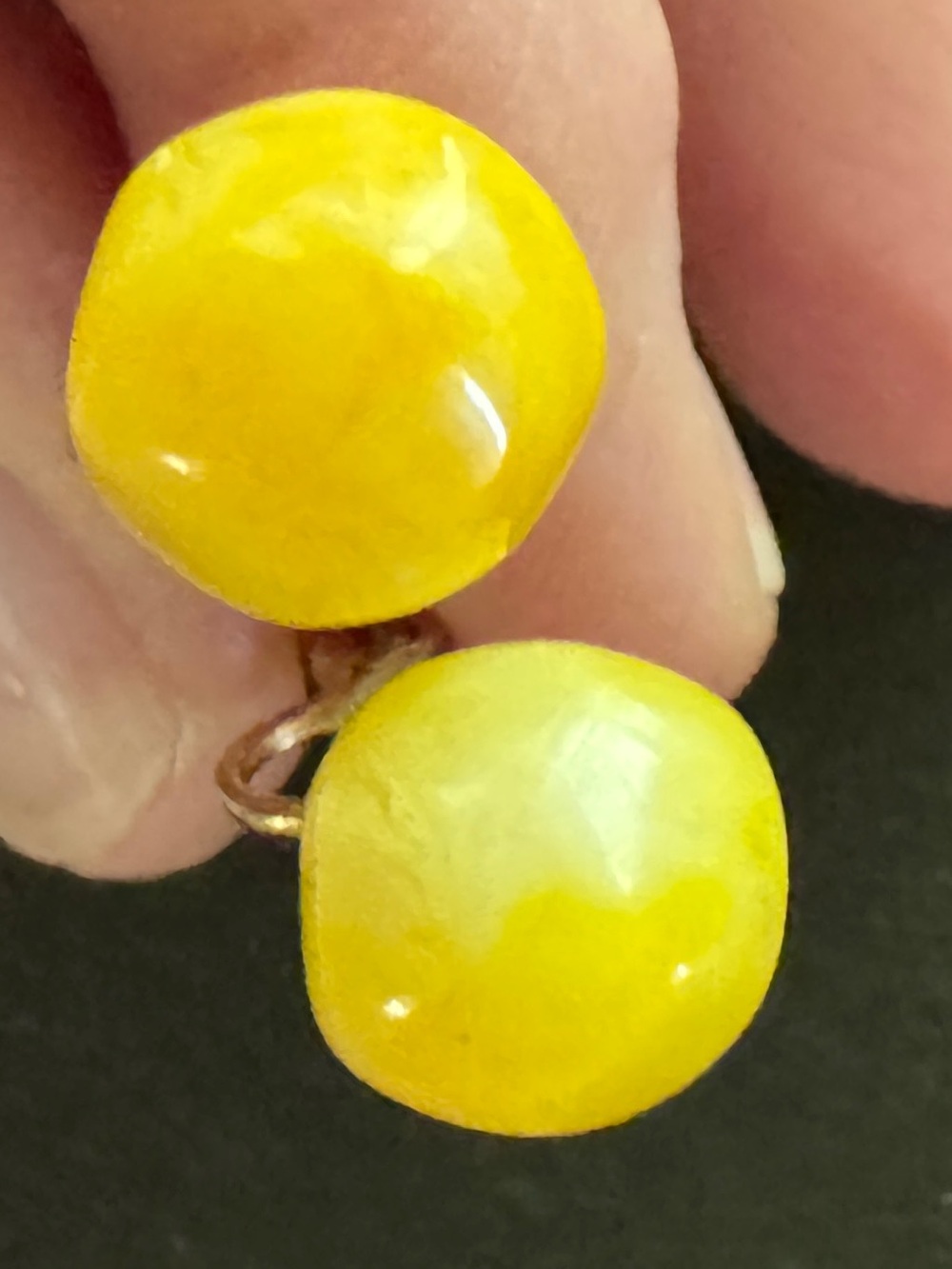 Vintage Vogue Bright Yellow Clip Earrings